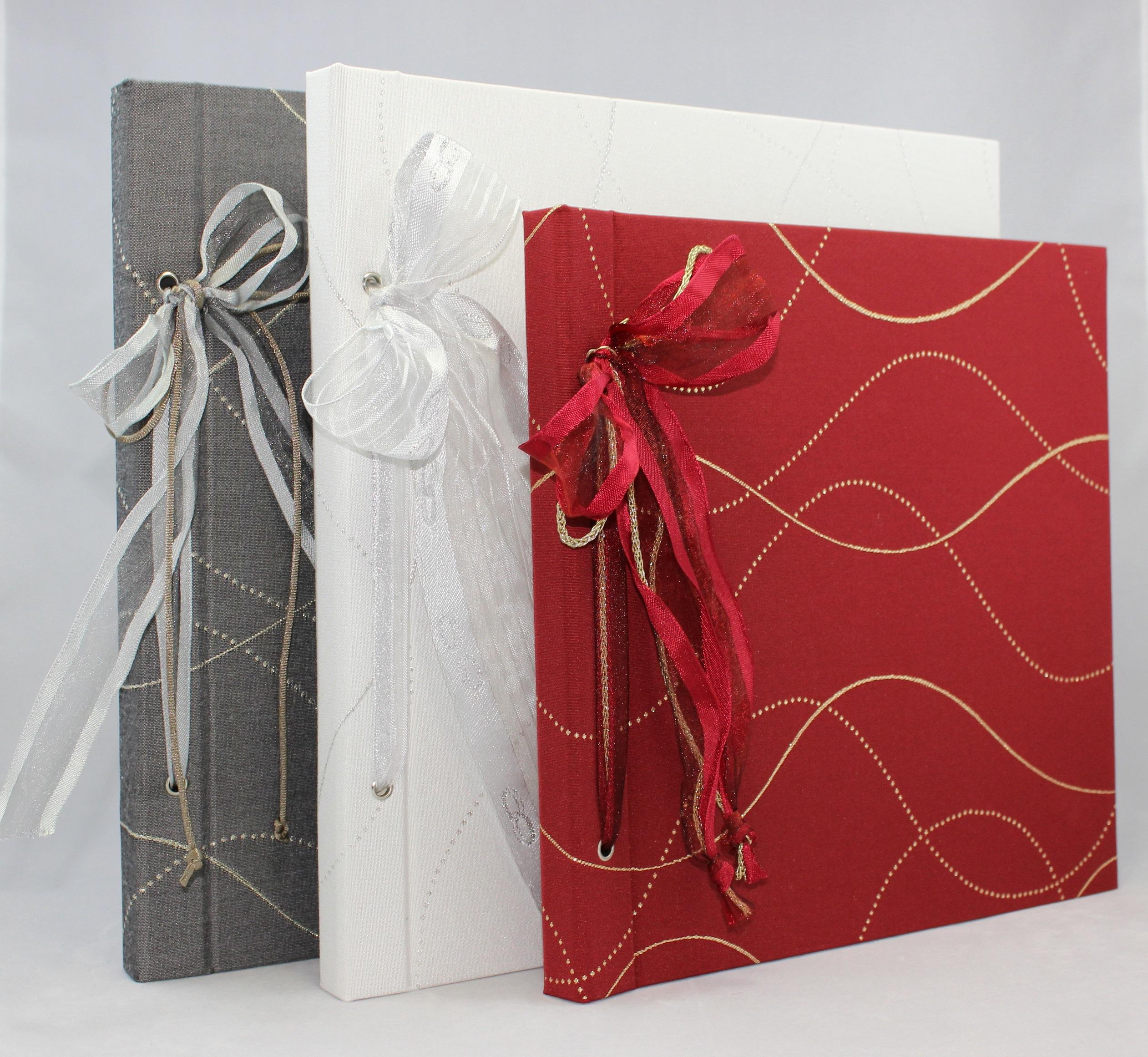 Fotokordelalbum Genova in Silbergrau