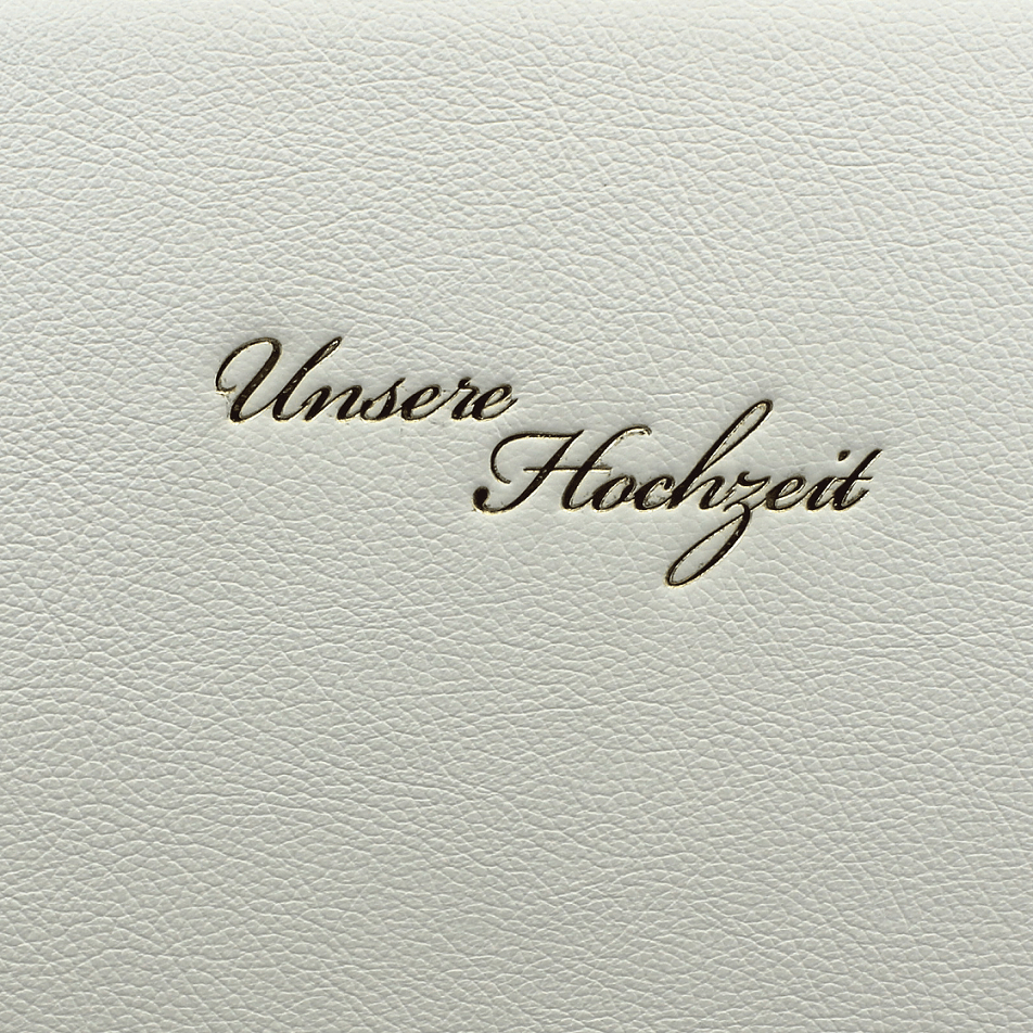 Hochzeitsalbum mit Namensprägung
