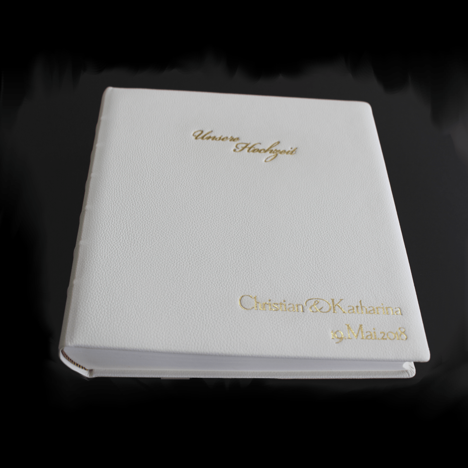 Hochzeitsalbum mit Namensprägung