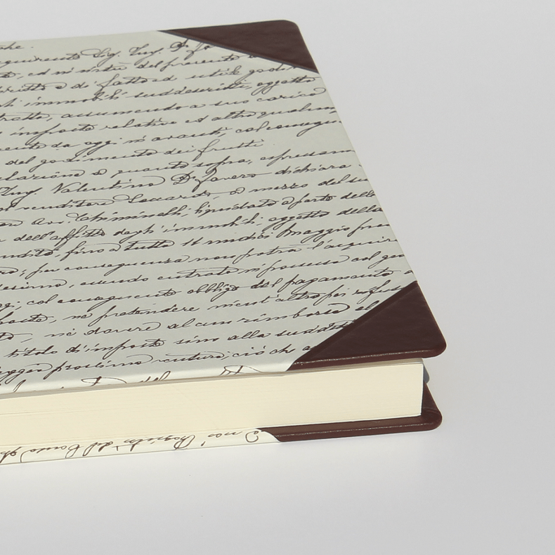Poesiealbum Scrittura mit braunem Leder