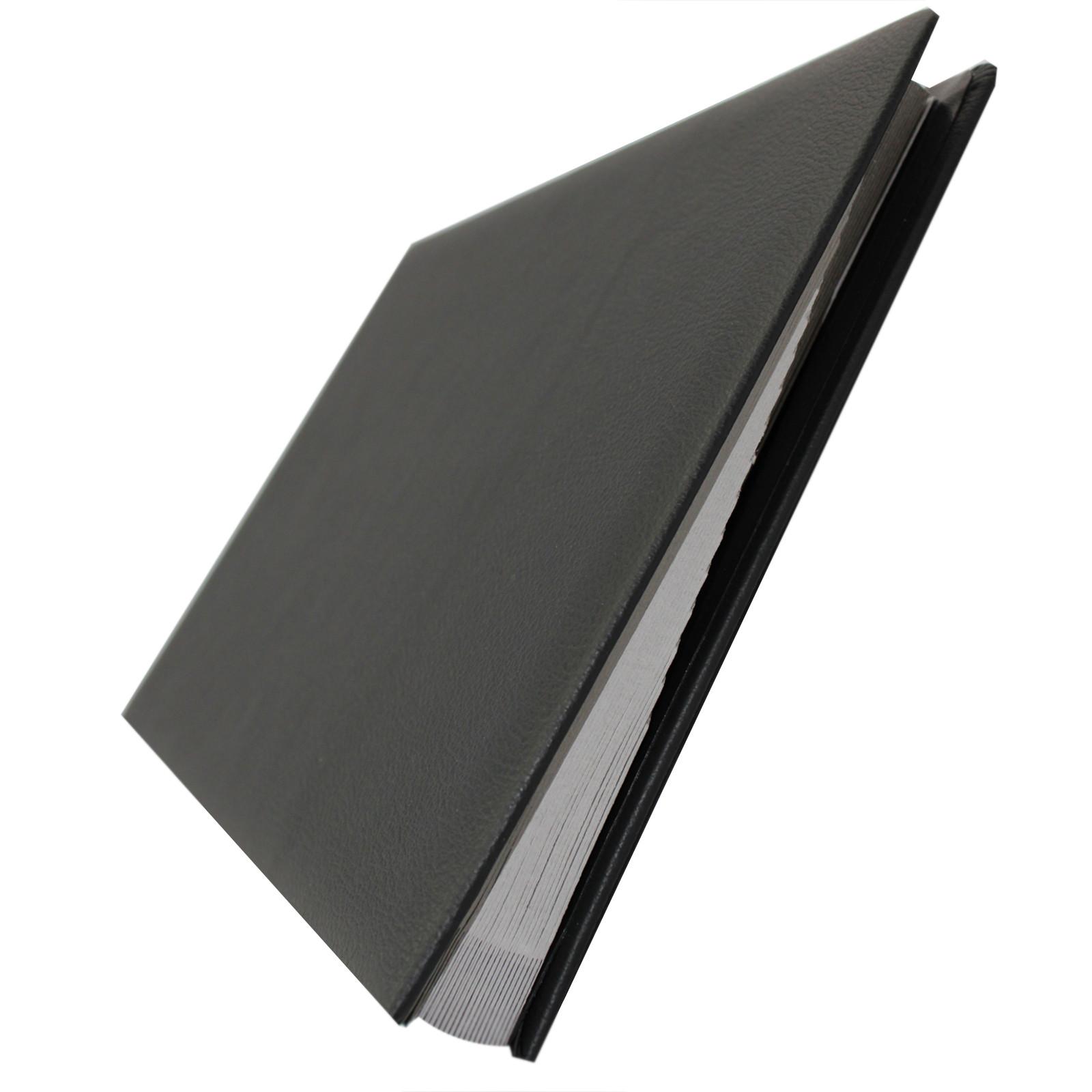 Vera Donna Unterschriftenmappe 16er schwarz Seitenansicht Unterschriftenmappe aus genarbtem Vollrindleder