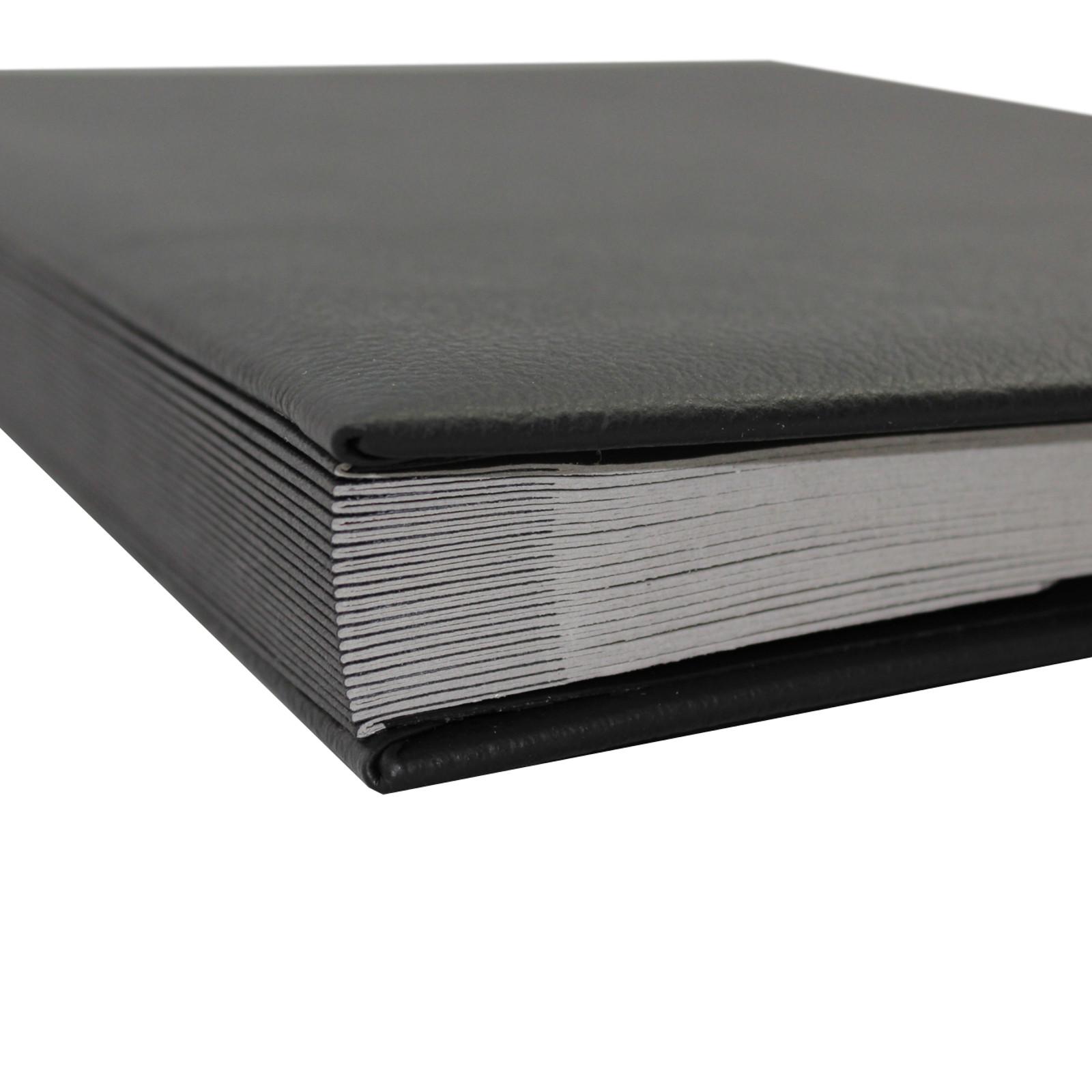 Vera Donna Unterschriftenmappe 16er schwarz hochwertige Kartonage Unterschriftenmappe aus genarbtem Vollrindleder