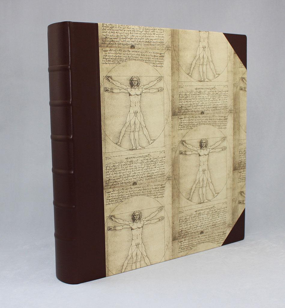 Fotoalbum Leonardo Da Vinci mit hochwertigem Halbledereinband – Bild 2