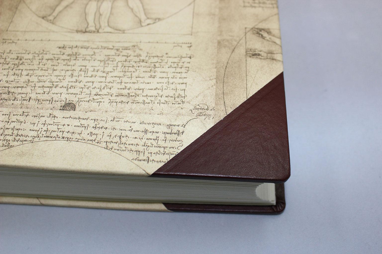 Fotoalbum Leonardo Da Vinci mit hochwertigem Halbledereinband – Bild 4