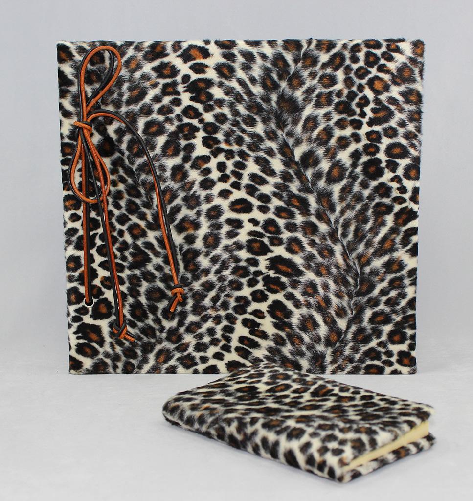 Set Leopard - Fotoalbum mit Kordelbindung + Notizbuch – Bild 4