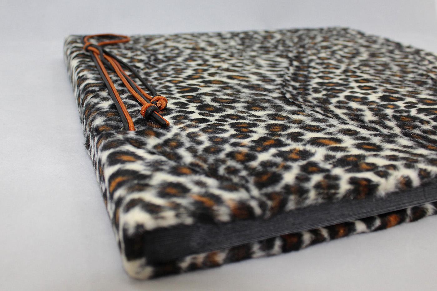 Set Leopard - Fotoalbum mit Kordelbindung + Notizbuch – Bild 7