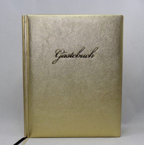 Gästebuch in Gold mit Blindprägung Gästebuch