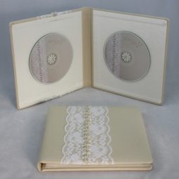 CD-Album Vintage zur Speicherung Ihrer Hochzeitsbilder und Daten incl. 2 700MB CDs