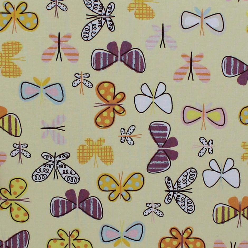 Baumwollstoff mit Schmetterlingsmuster