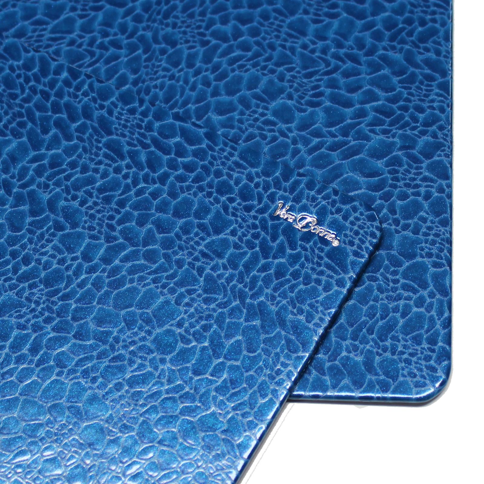 Vera Donna Tischauflage Blue Pearl Ecken Schreibtischunterlage mit passendem Mousepad "Blue Pearl"
