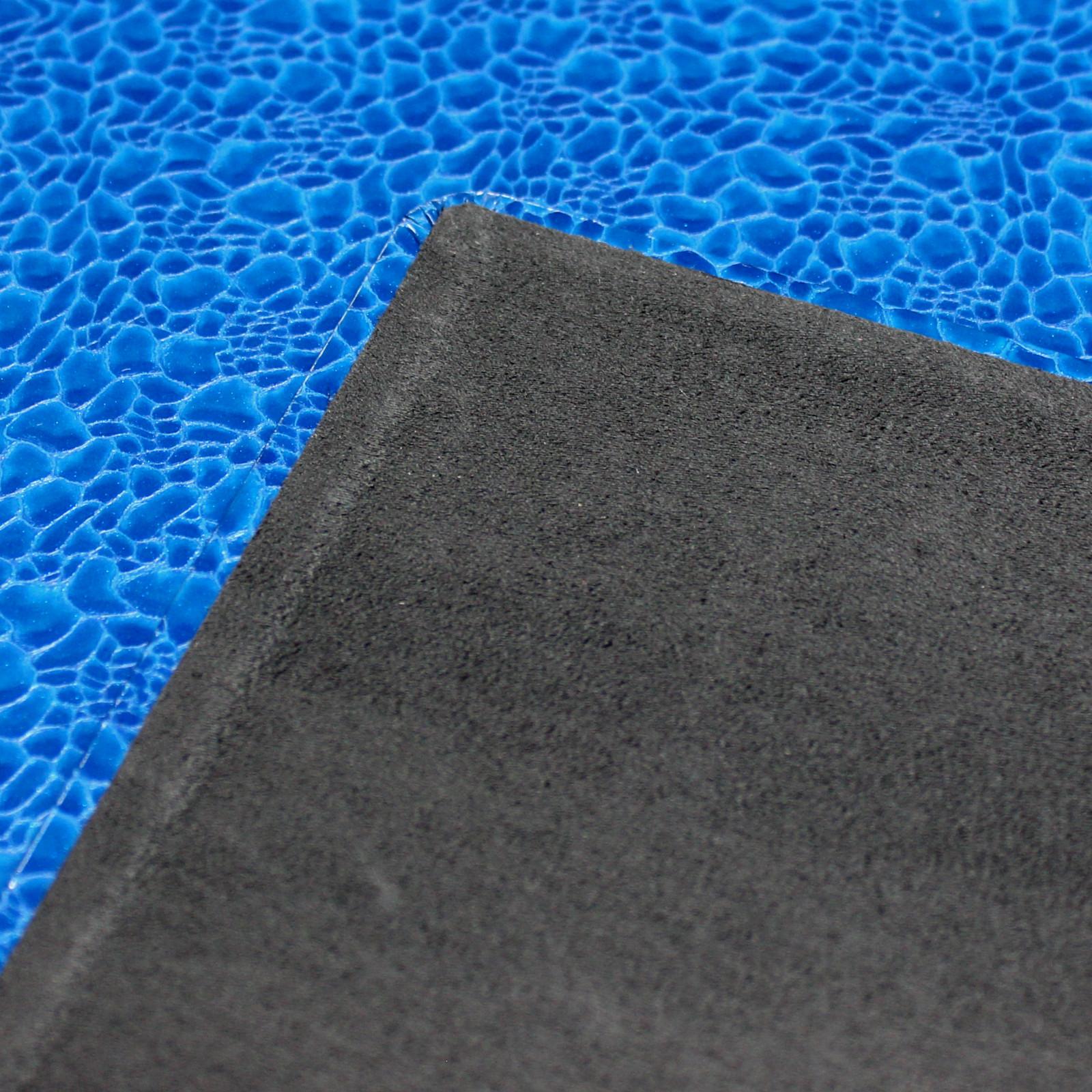 Vera Donna Tischauflage Blue Pearl Rückseite Aus hochwertigstem italienischem Kunstleder