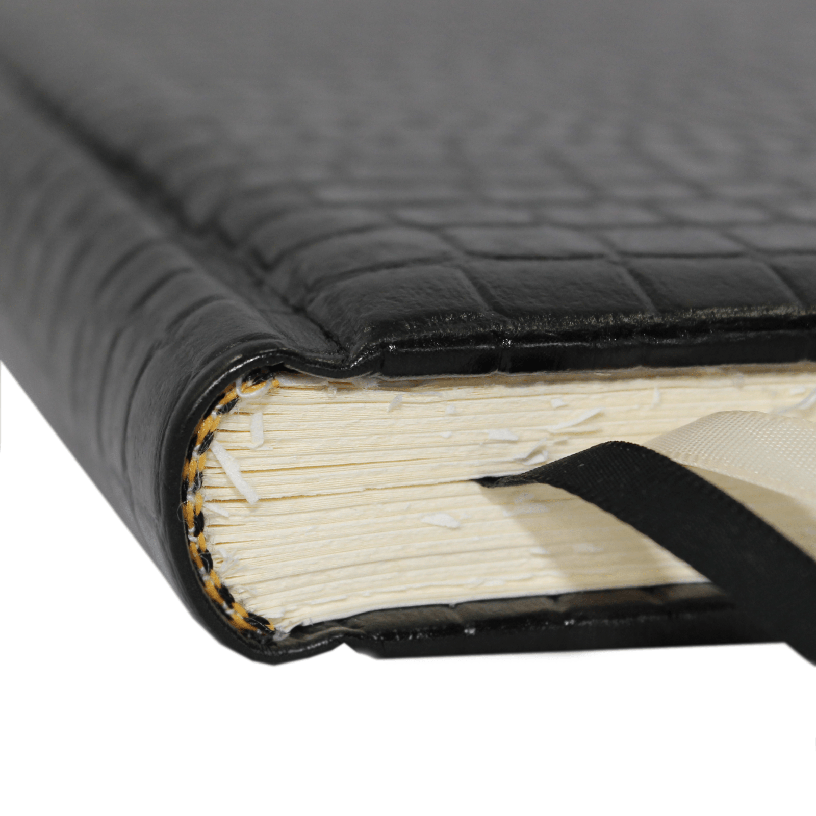 Gästebuch Kroko mit handgerissenem Büttenpapier