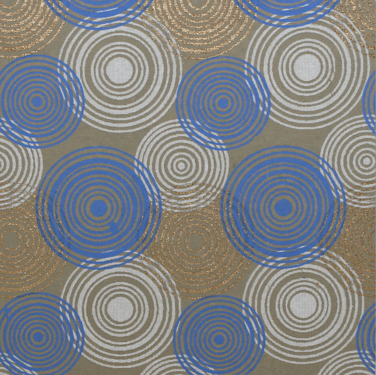 Notizbuch INDIANRINGS mit Offsetdruck blau