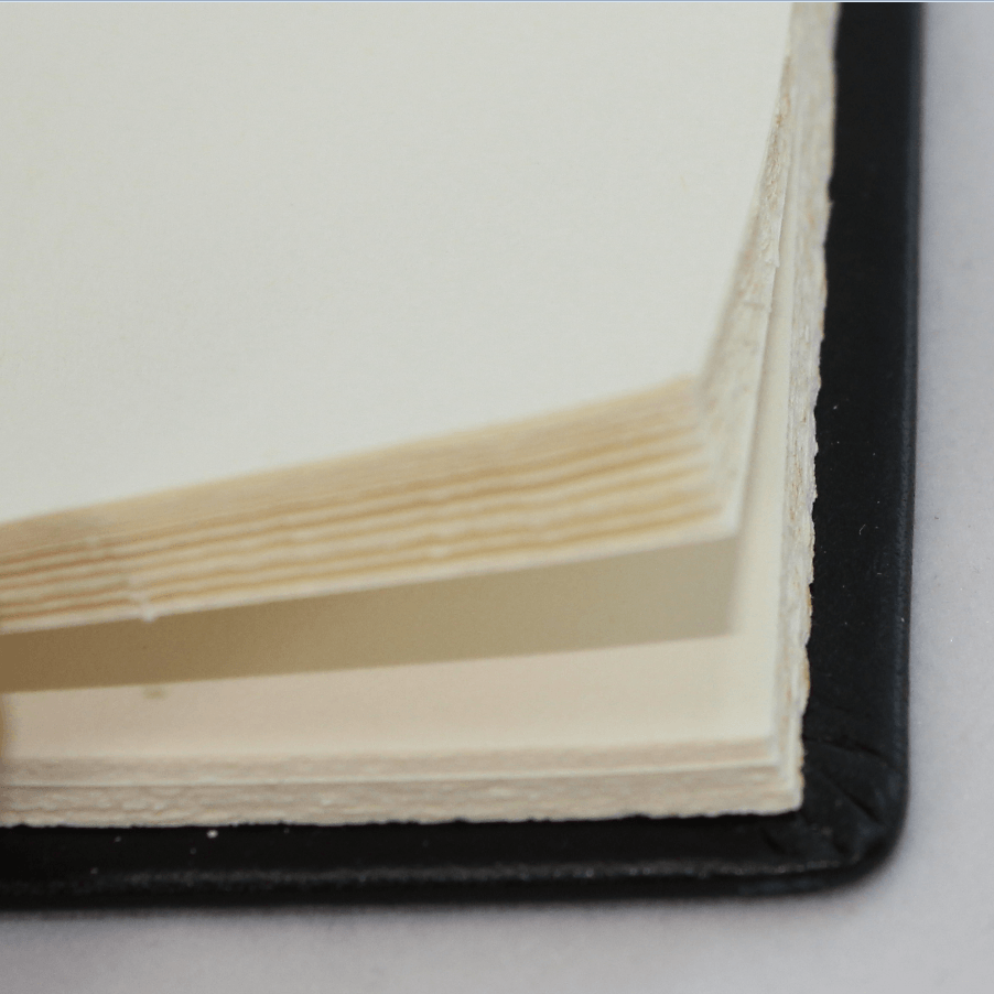 Business-Mappe Vollrindleder schwarz und Büttenpapier Business-Mappe Vollrindleder schwarz und Büttenpapier