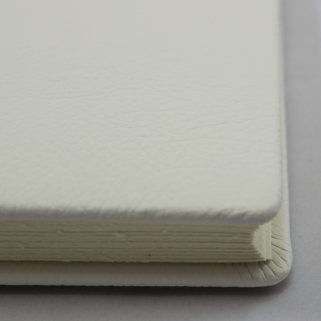 Gästebuch Leder mit von Hand eingezogenen runden Ecken, Vera Donna