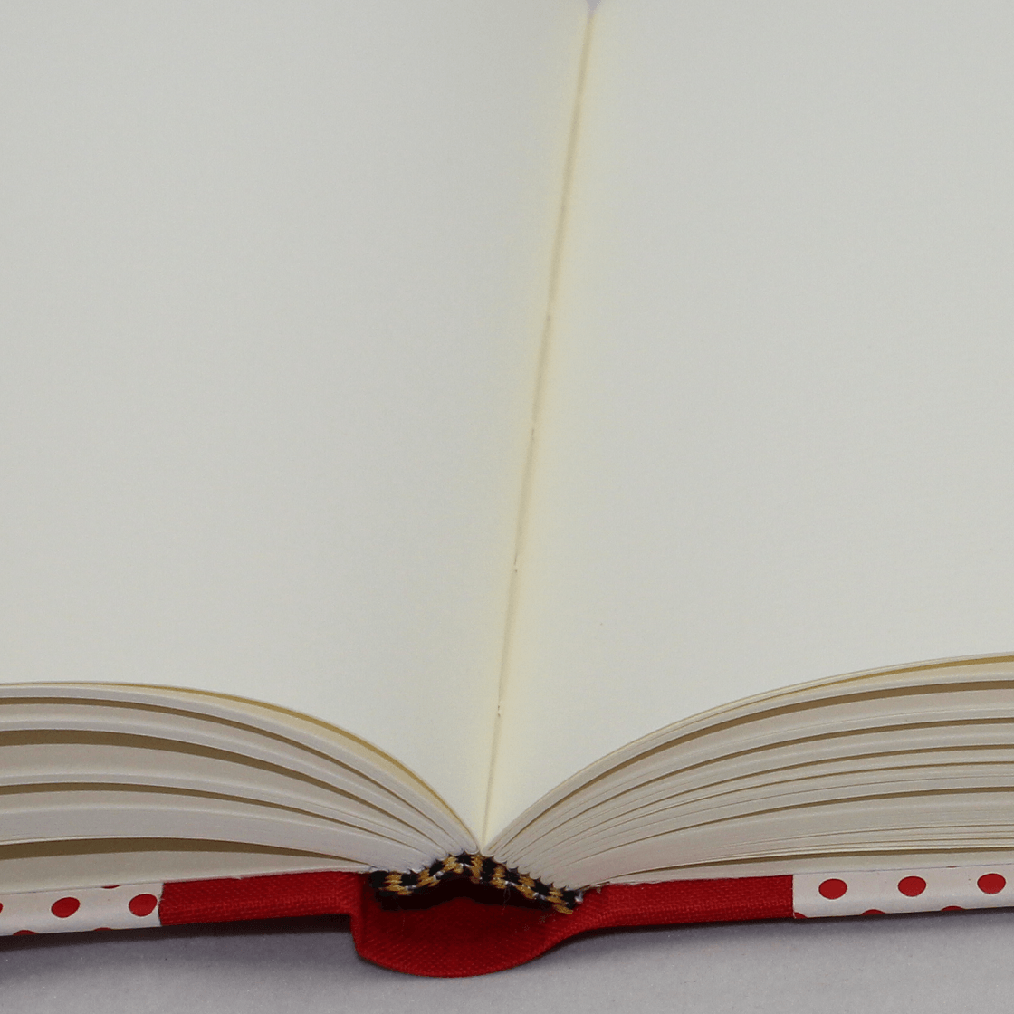 Tagebuch in Fadenheftung, Kapitalband und Schloss.