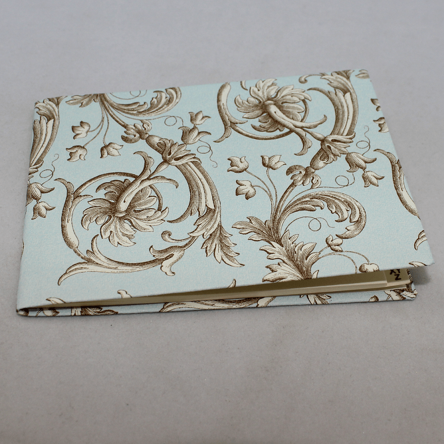 Adressbuch 7 Adressbuch Aquamarin mit feinem Barockmuster auf Aquamarin