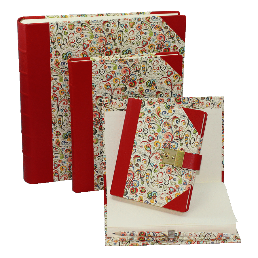 Fotoalbum Tempesta Halbleder rot Serie