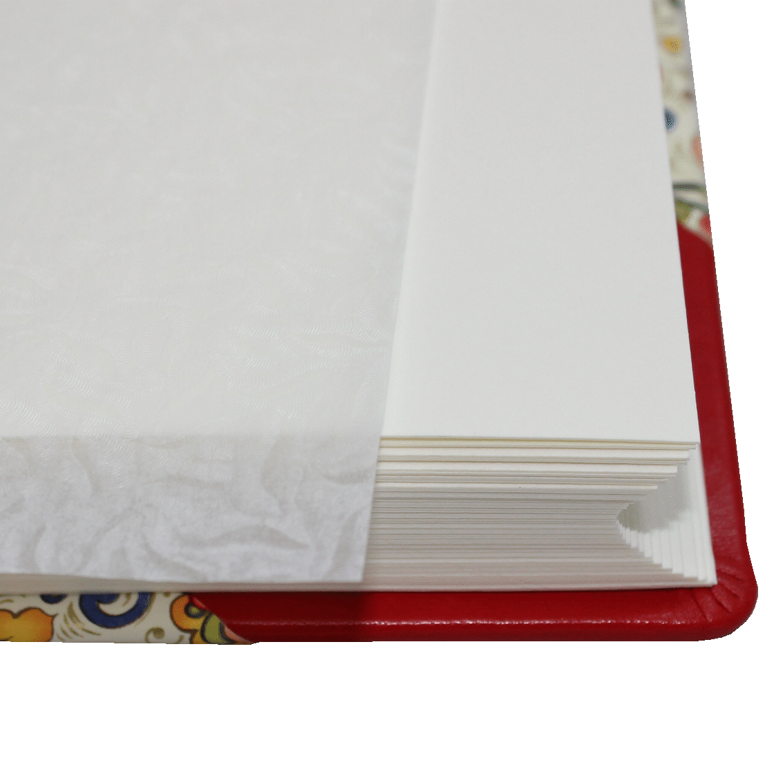 Fotoalbum Tempesta Halbleder rot aus hochwertigem Fotokarton Fotoalbum Tempesta groß rot