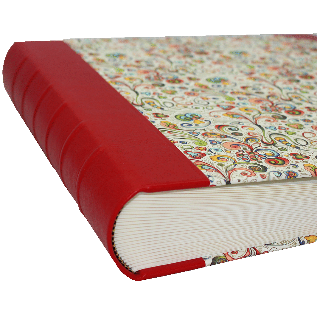 Fotoalbum Tempesta Halbleder rot gerundeter Buchrücken Fotoalbum Tempesta groß rot