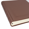 Gästebuch dick braun genarbtes Leder Büttenblock
