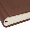 Gästebuch dick braun genarbtes Leder Büttenblock