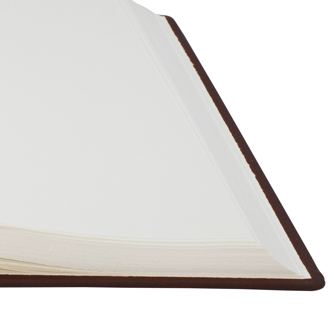 Gästebuch dick braun genarbtes Leder Büttenblock