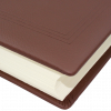 Gästebuch dick braun genarbtes Leder Büttenblock