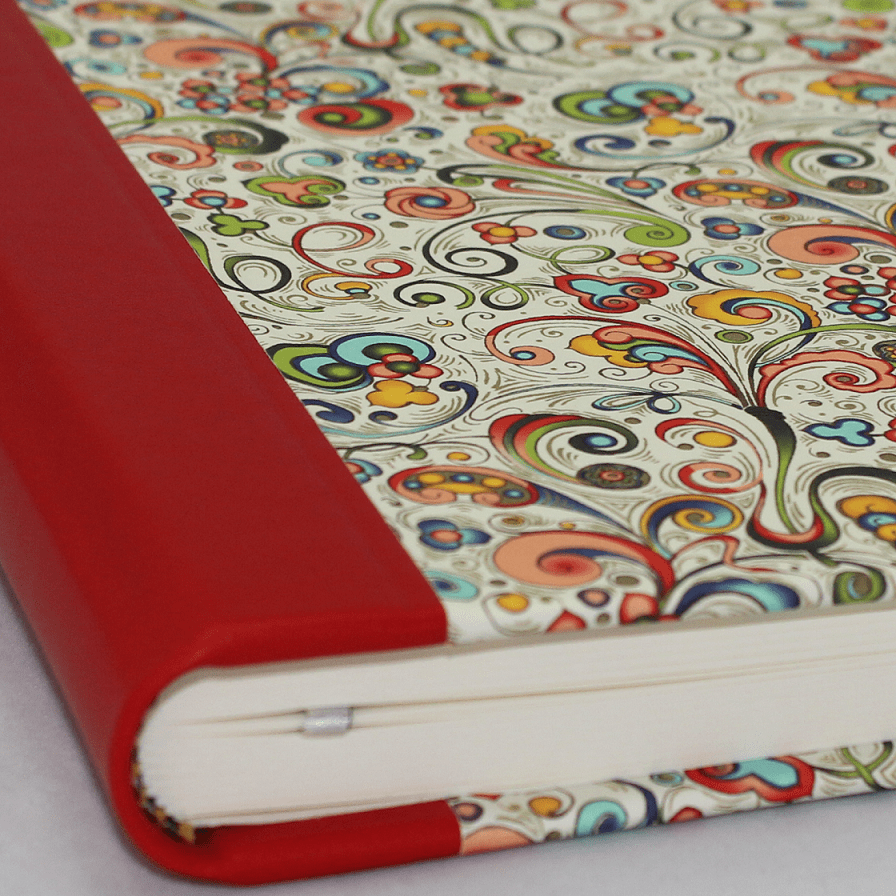 Notizbuch Tempesta rot mit passendem Stift