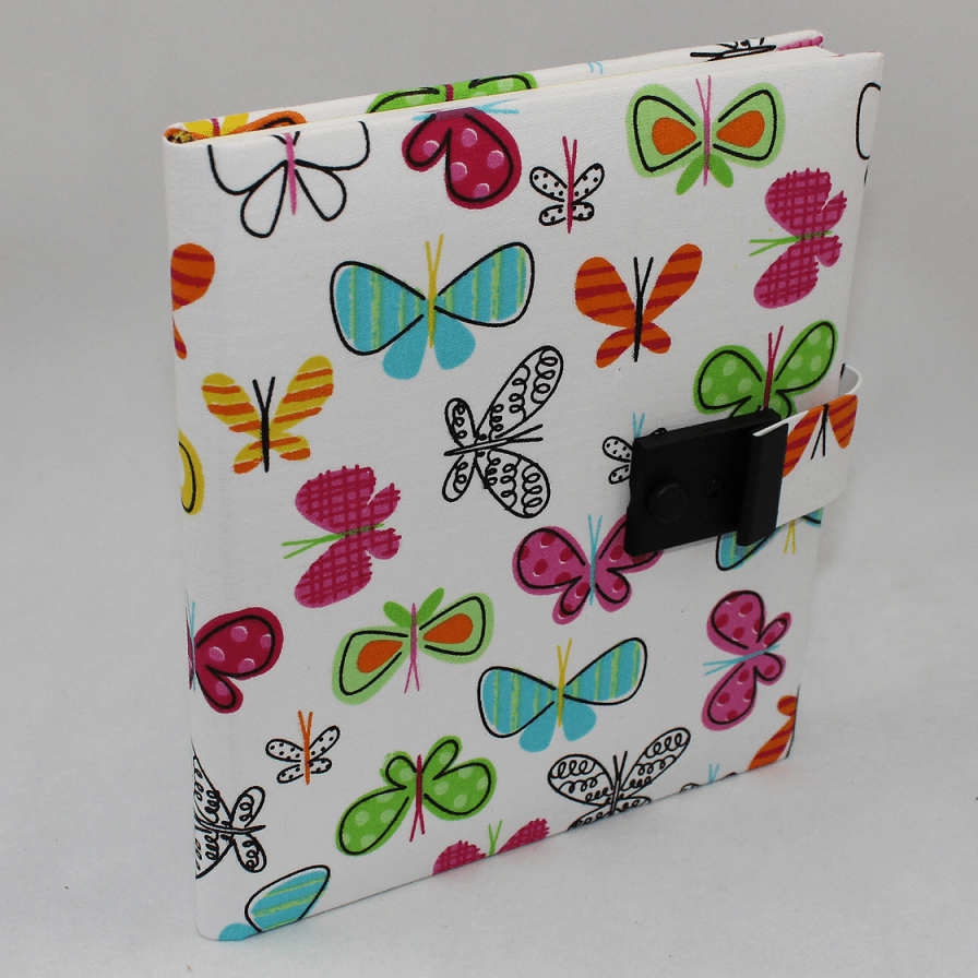 Tagebuch Farfalle mit Schloss weiß