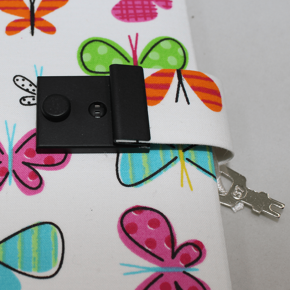 Tagebuch Farfalle mit Schloss weiß