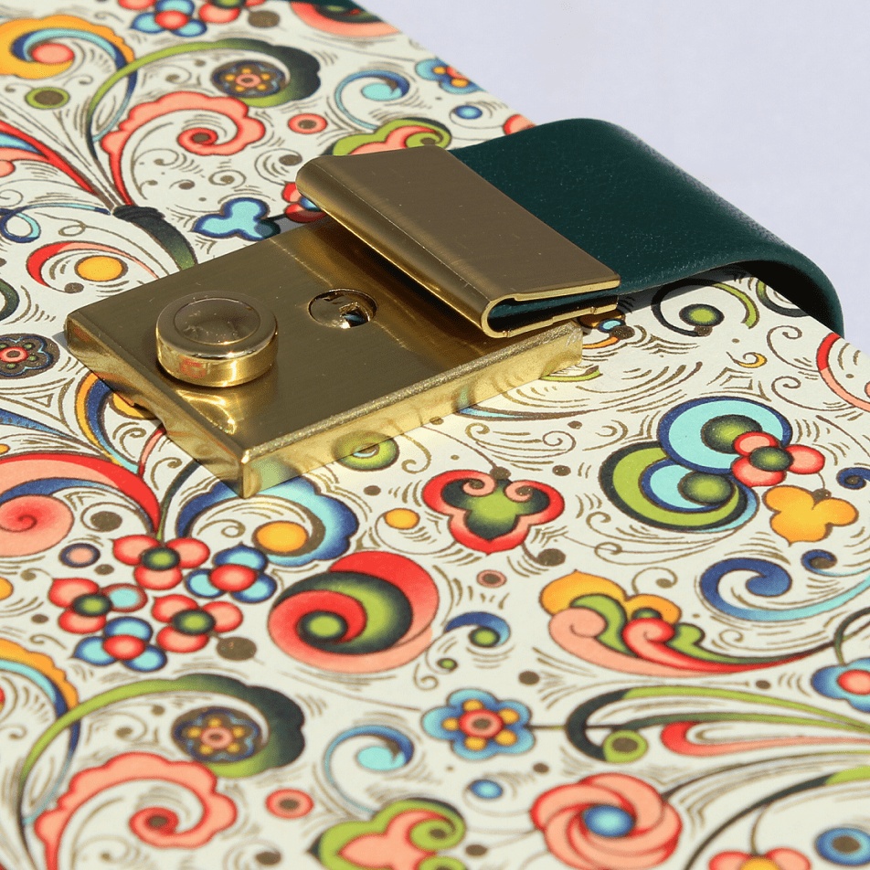 Tagebuch Tempesta grün Halbleder