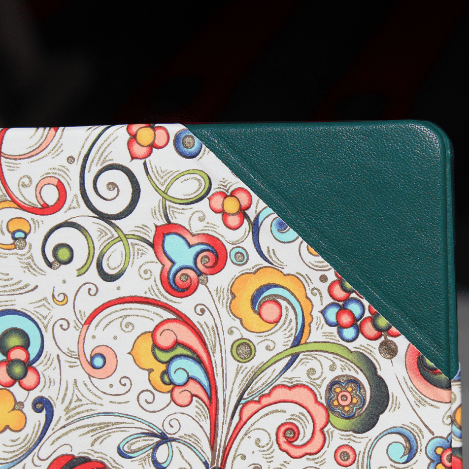 Tagebuch Tempesta grün Halbleder