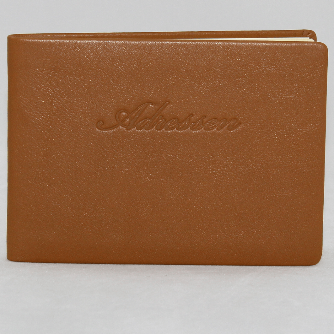 Adressbuch Leder quer