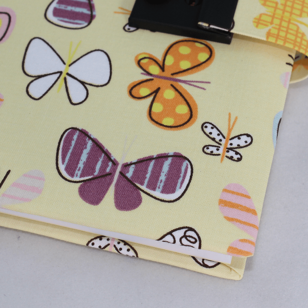 Tagebuch Farfalle mit Schloss gelb