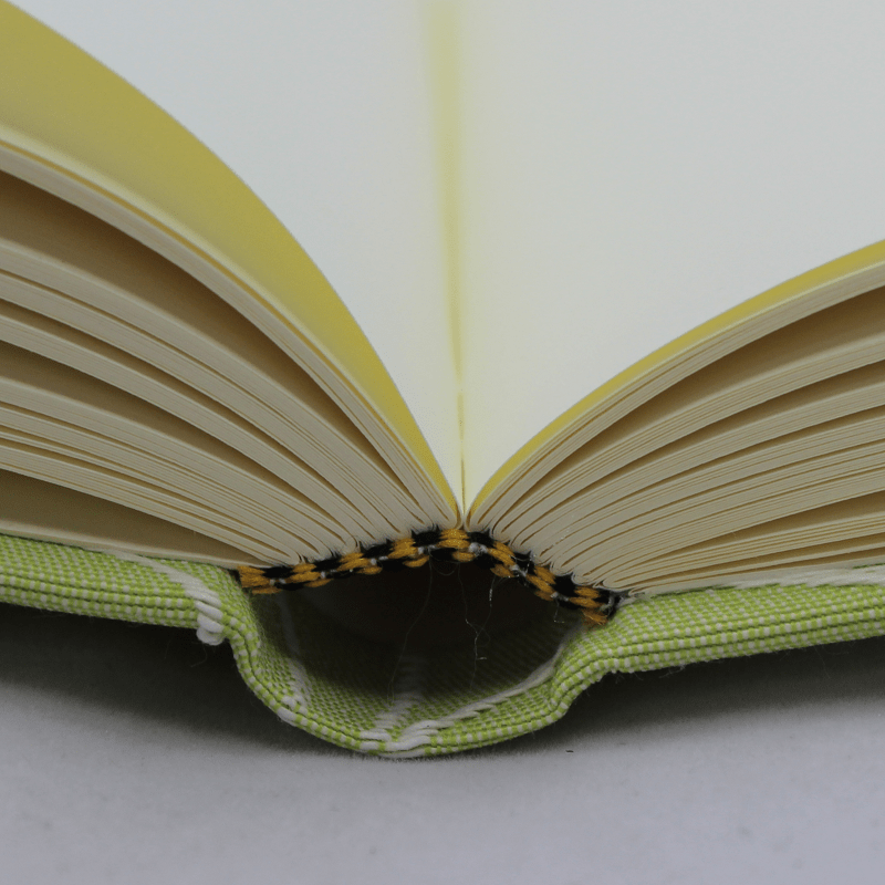 Tagebuch Lisa grün Fadenheftung