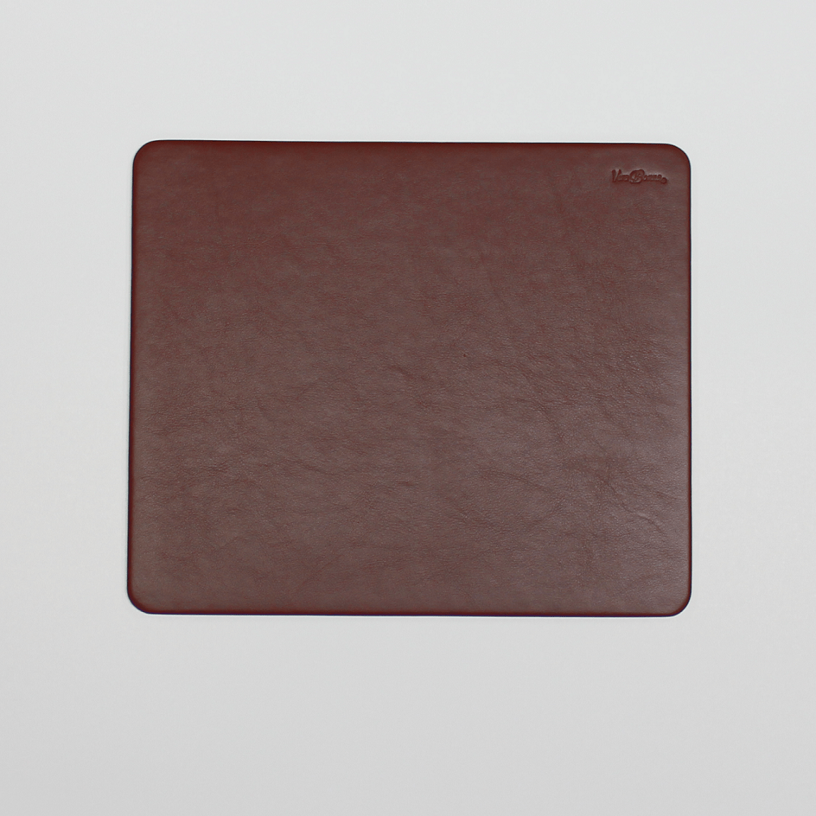 Schreibtischunterlage Leder mit Mousepad braun