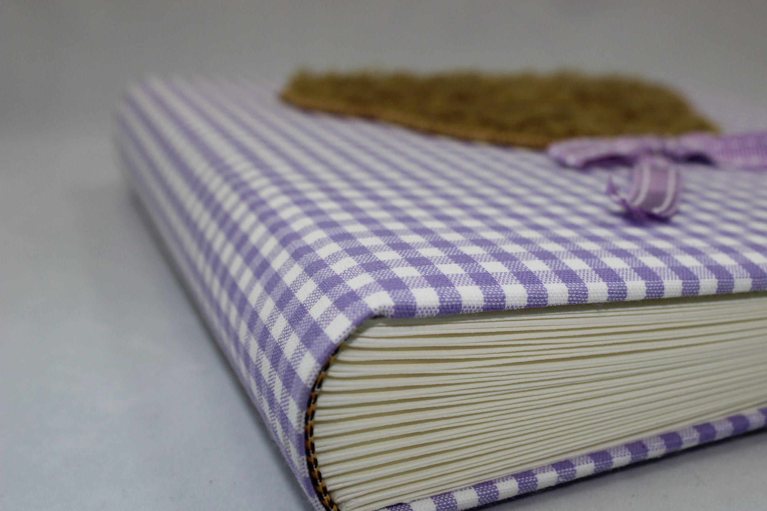 a6-kind-foto-stoff-karo-applikationen-1-bild-6 Kinder Fotoalbum Teddy flieder