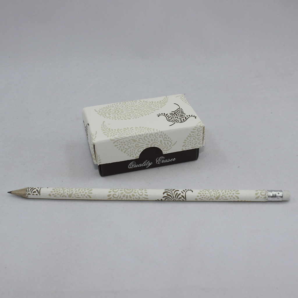 Radiergummi und Bleistift I Fogli braun