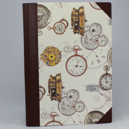 Notizbuch Time A4 mit braunem Leder