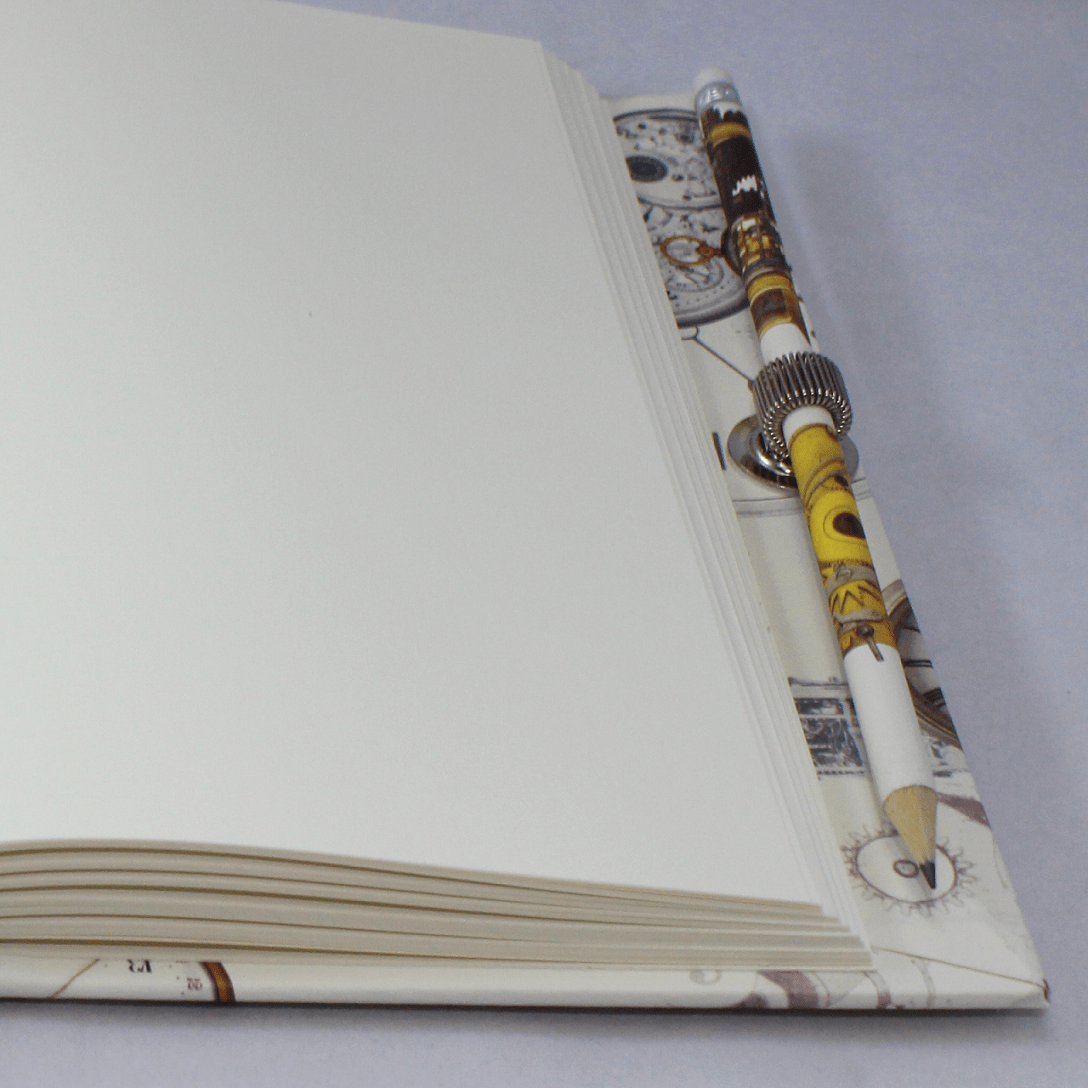 notizbuch-time-mit-stifthalter-und-designbleistift Notizbuch Time mit Stifthalter