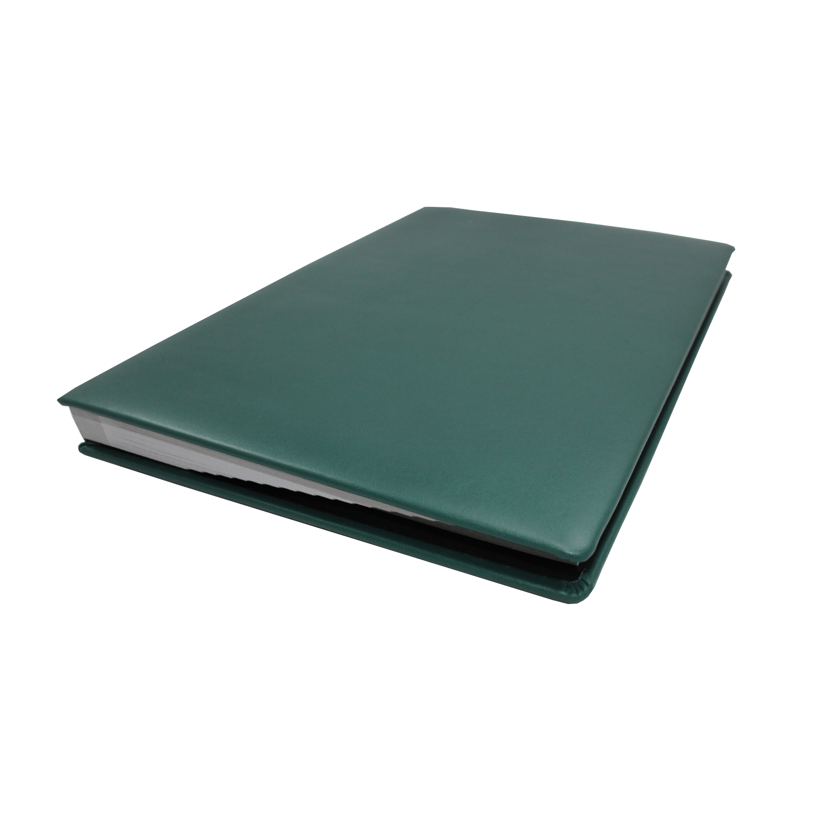 Unterschriftenmappe aus glattem grünem Leder liegend Unterschriftenmappe aus glattem Vollrindleder