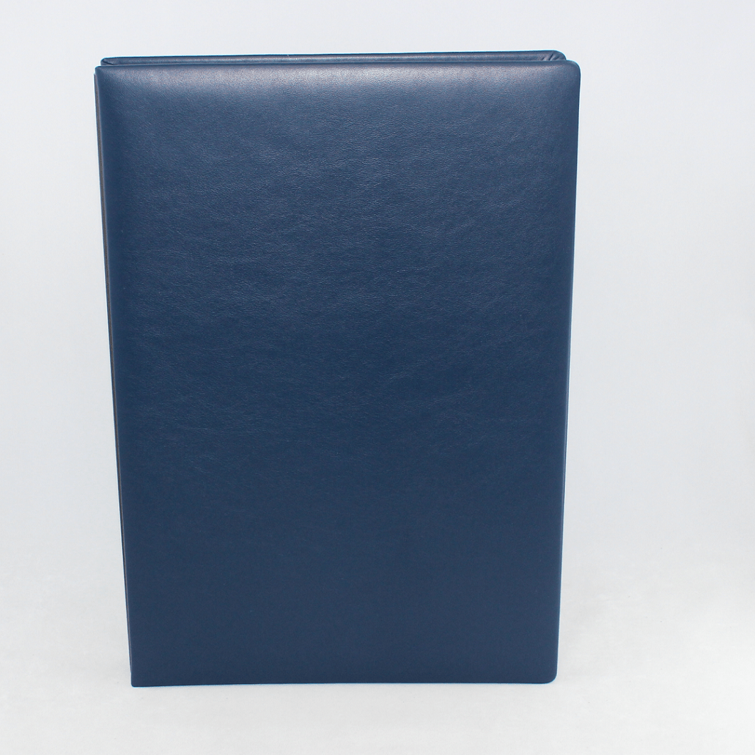 Unterschriftenmappe glattes Vollrindleder Blau Unterschriftenmappe glattes Vollrindleder Blau