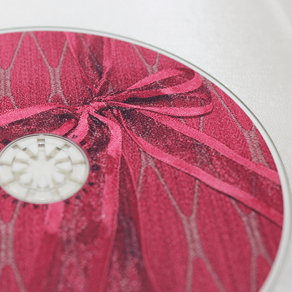 CD Album Milano rot mit passend bedruckten Datenträgern