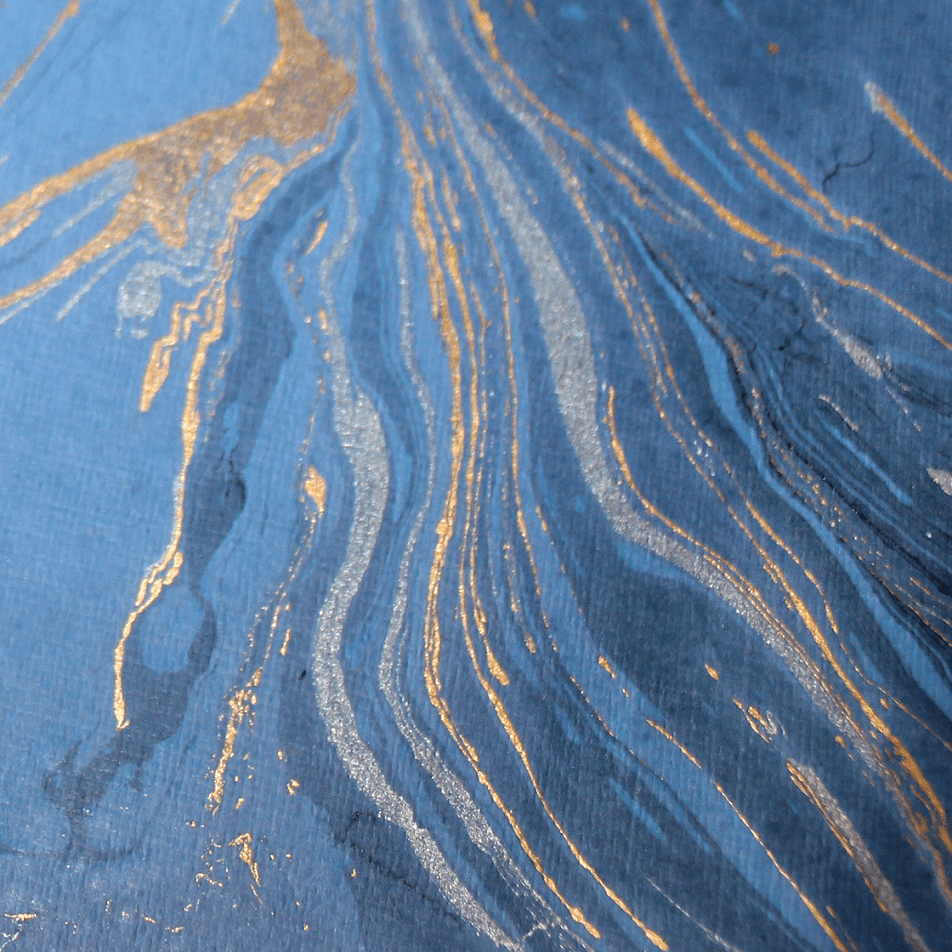 Marmoreffekt Musterung Blau Details Marmoreffekt Halbleder blau