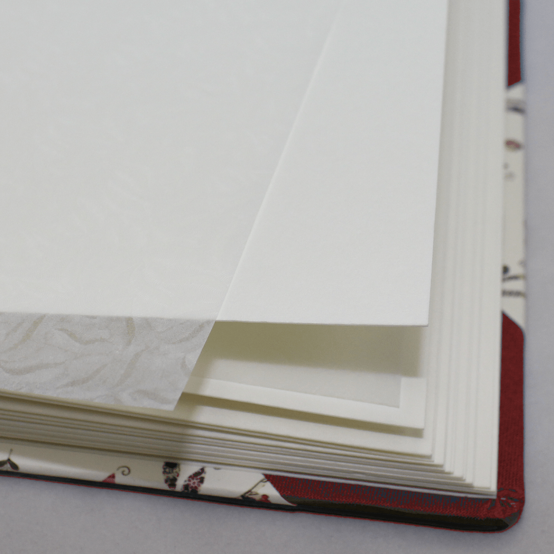 Fotoalbum Uhu quer weinrot