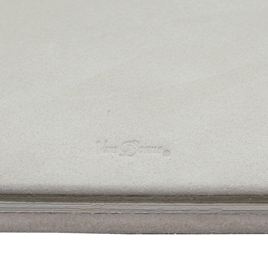 Gästebuch Vesuv Frost in Wildleder mit handgerissenem Büttenblock