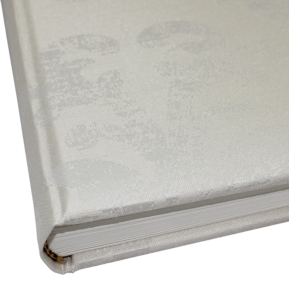 Foto-Gästebuch Troja im cremefarbenen Seiden-Stoffeinband