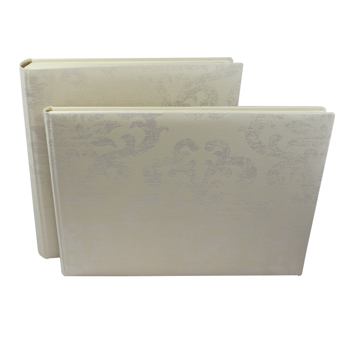 Foto-Gästebuch Troja im cremefarbenen Seiden-Stoffeinband