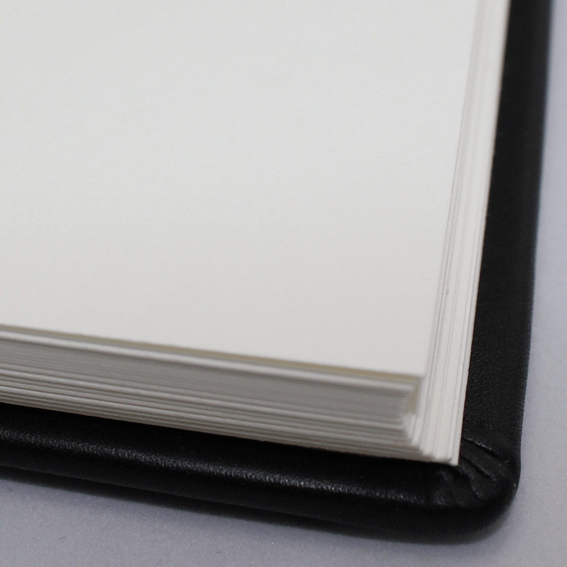 Foto-Gästebuch Zeus aus schwarzem Vollrindleder - Fotoalbum und Gästebuch zugleich! – Bild 4